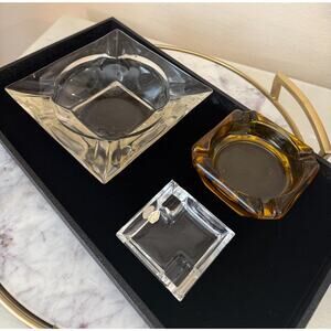 Vintage Glass Mid-Century Modern Ashtrays (Lot of 3)